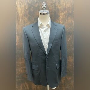 CANALI Made In Italy Wool Suit Jacket in Midnight Navy Size 50 US 40 R